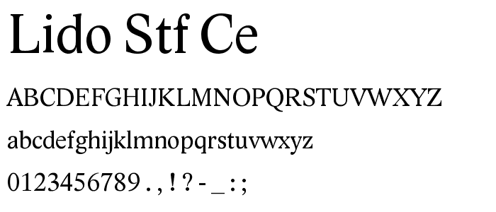 Lido STF CE font
